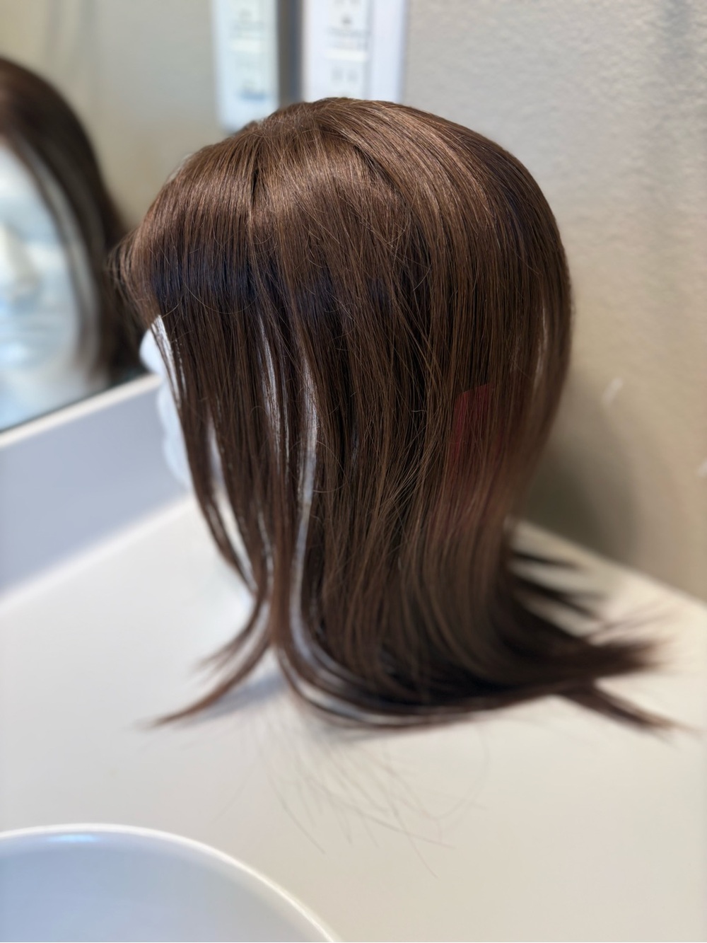 Uniwig Truffle Brown Women's Remy Human Hair Topper - Seamless Coverage & Volume